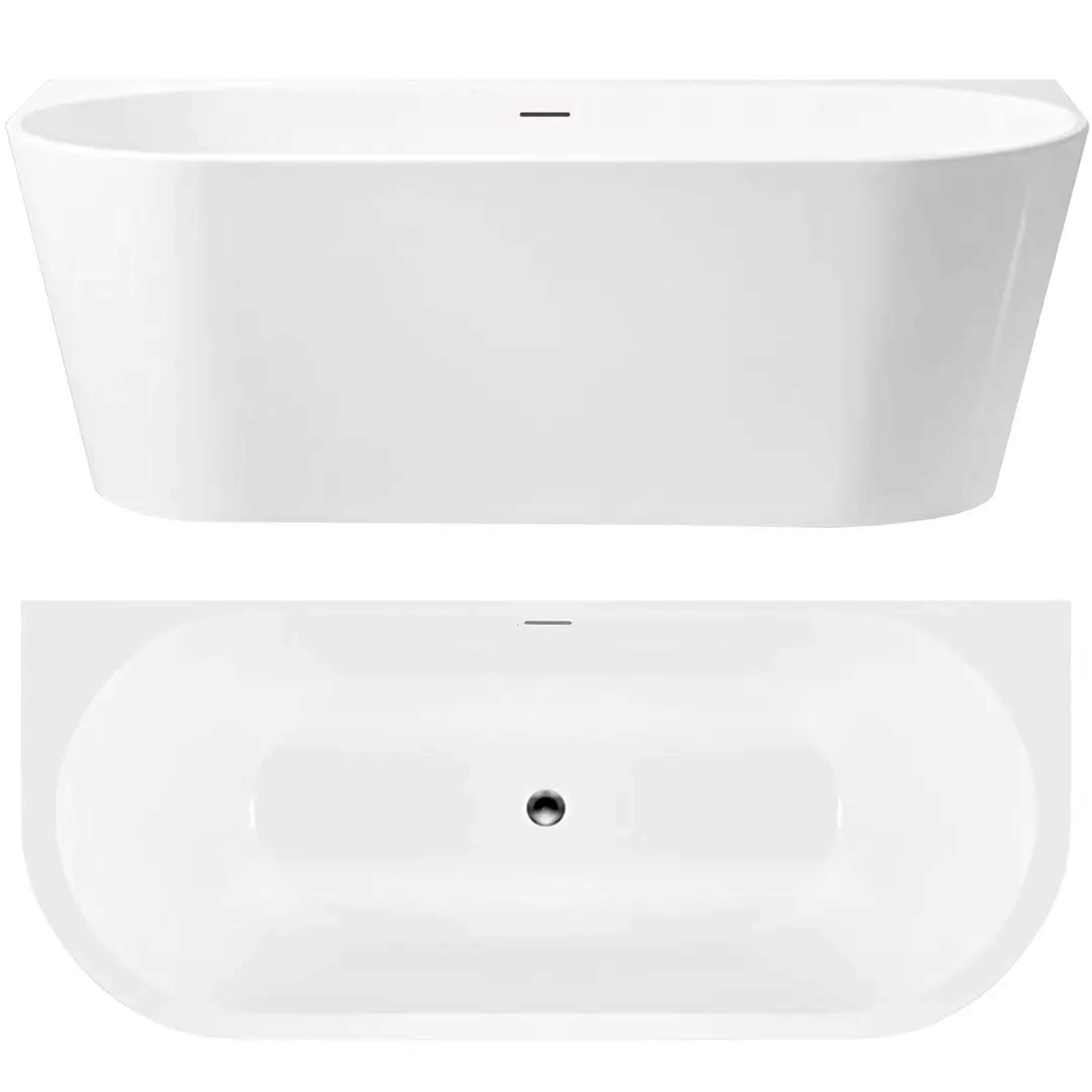 Rea Capri vana ke stěně 160x80 cm bílá REA-W9803