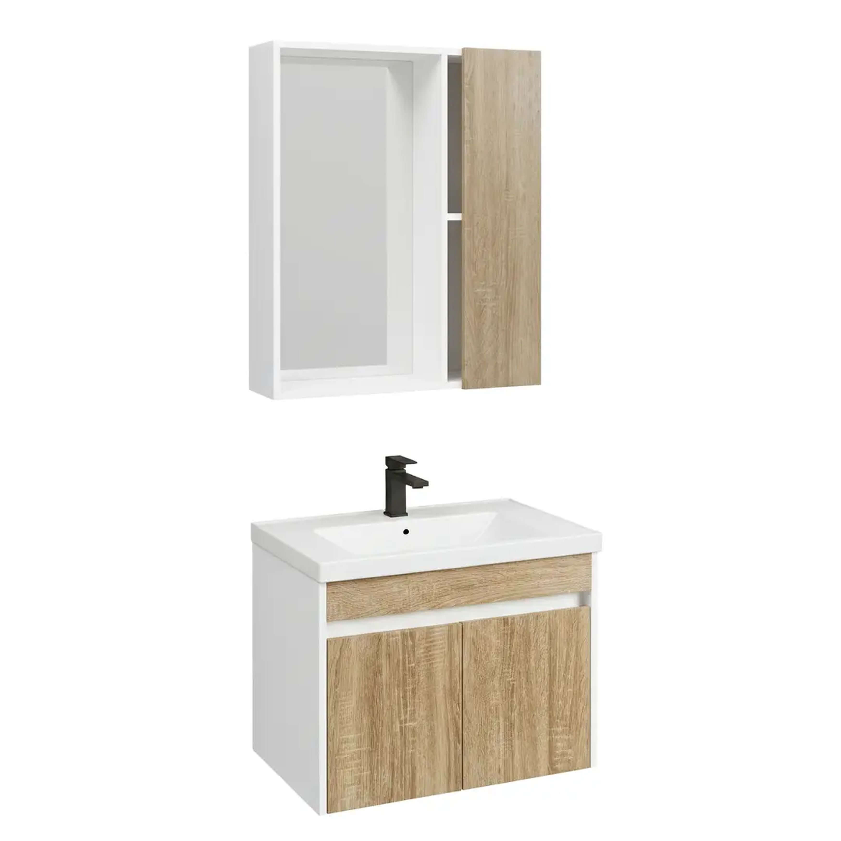 Rea Faro sada koupelnového nábytku 58x46.5x42 cm pod umyvadlo závěsná bílá REA-M0037