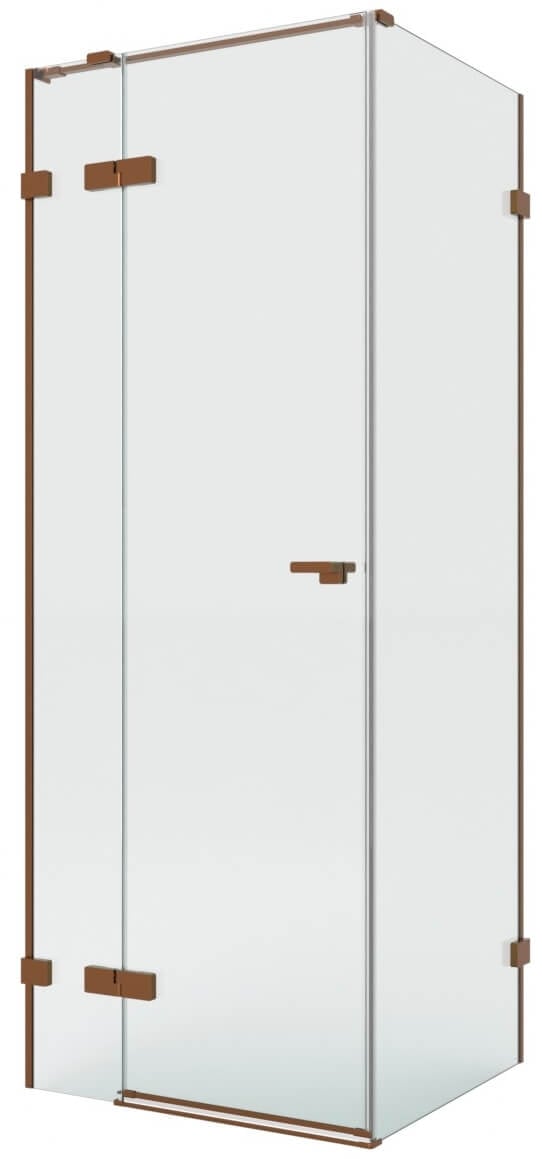 New Trendy Eventa Copper Brushed sprchový kout 120x70 cm obdélníkový měděná kartáčovaný/průhledné sklo EXK-8032