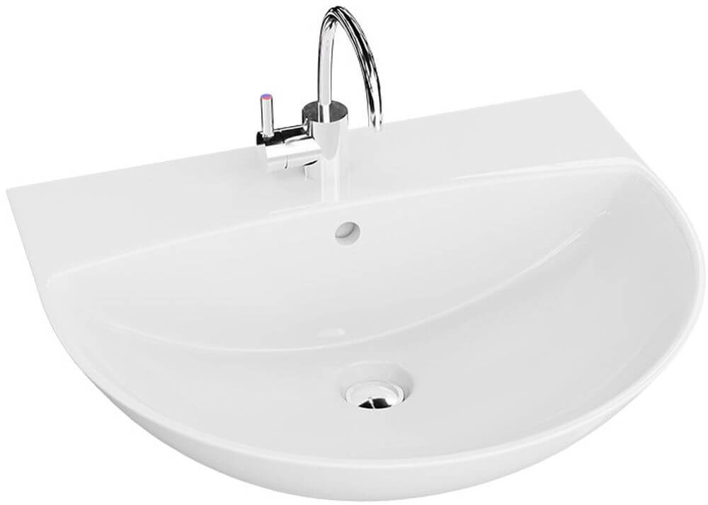 LaVita Corel umyvadlo 56x47 cm polokulatý klasický bílá lesk 5900378334699
