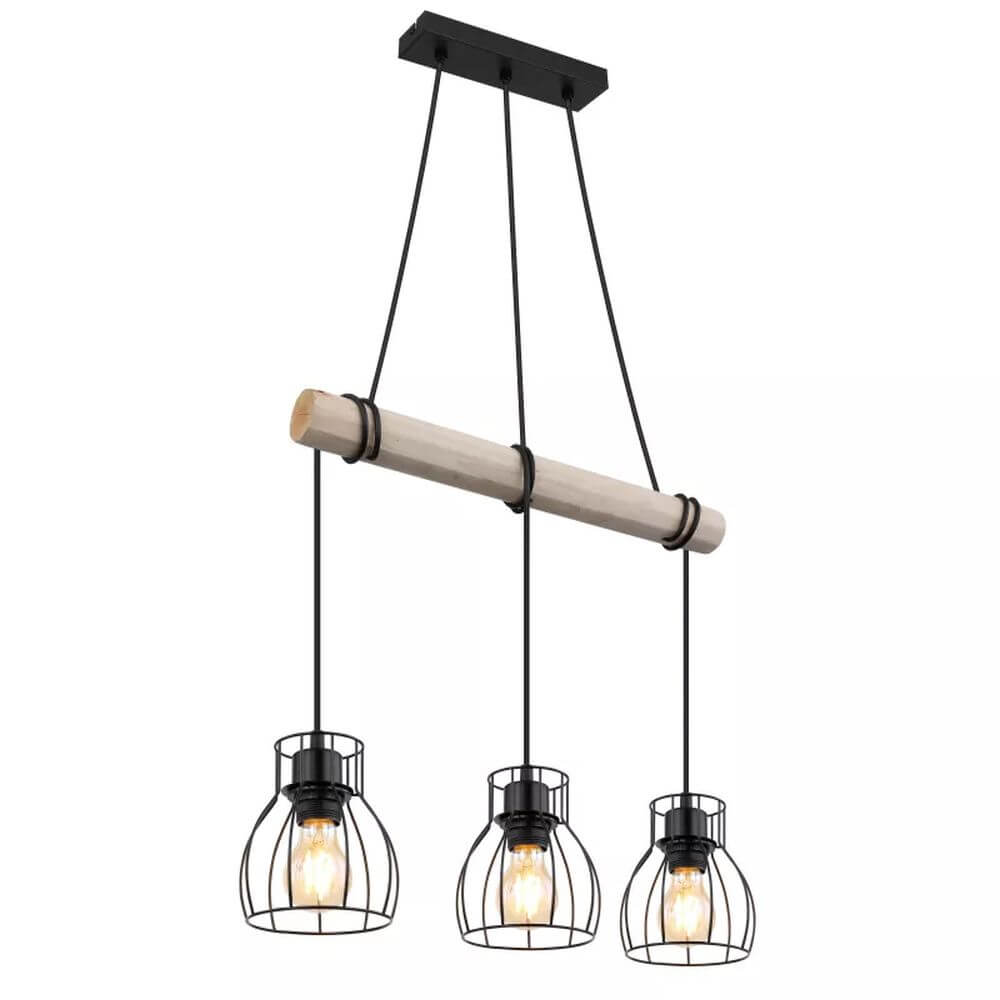 Globo Lighting Mina závěsné svítidlo 3x40 W černá 15326-3H
