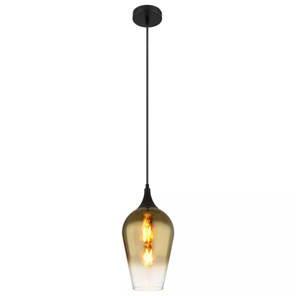 Globo Lighting Lavus závěsné svítidlo 1x60 W černá-zlatá 15552H2