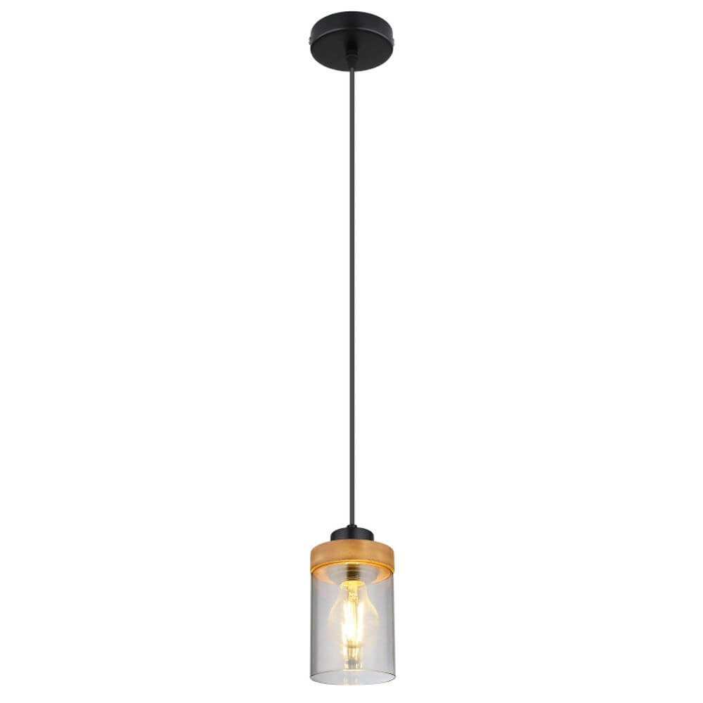 Globo Lighting Finca závěsné svítidlo 1x40 W černá-kouřová 15557H