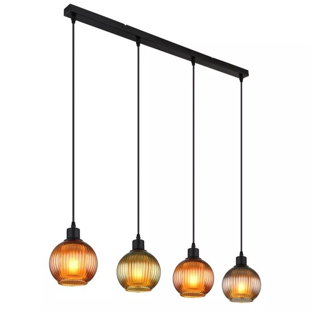 Globo Lighting Zumba závěsné svítidlo 4x25 W černá-vícebarevná 15638-4