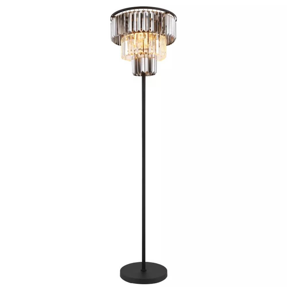 Globo Lighting Naxis stojací lampa 1x40 W černá-kouřová 15695S