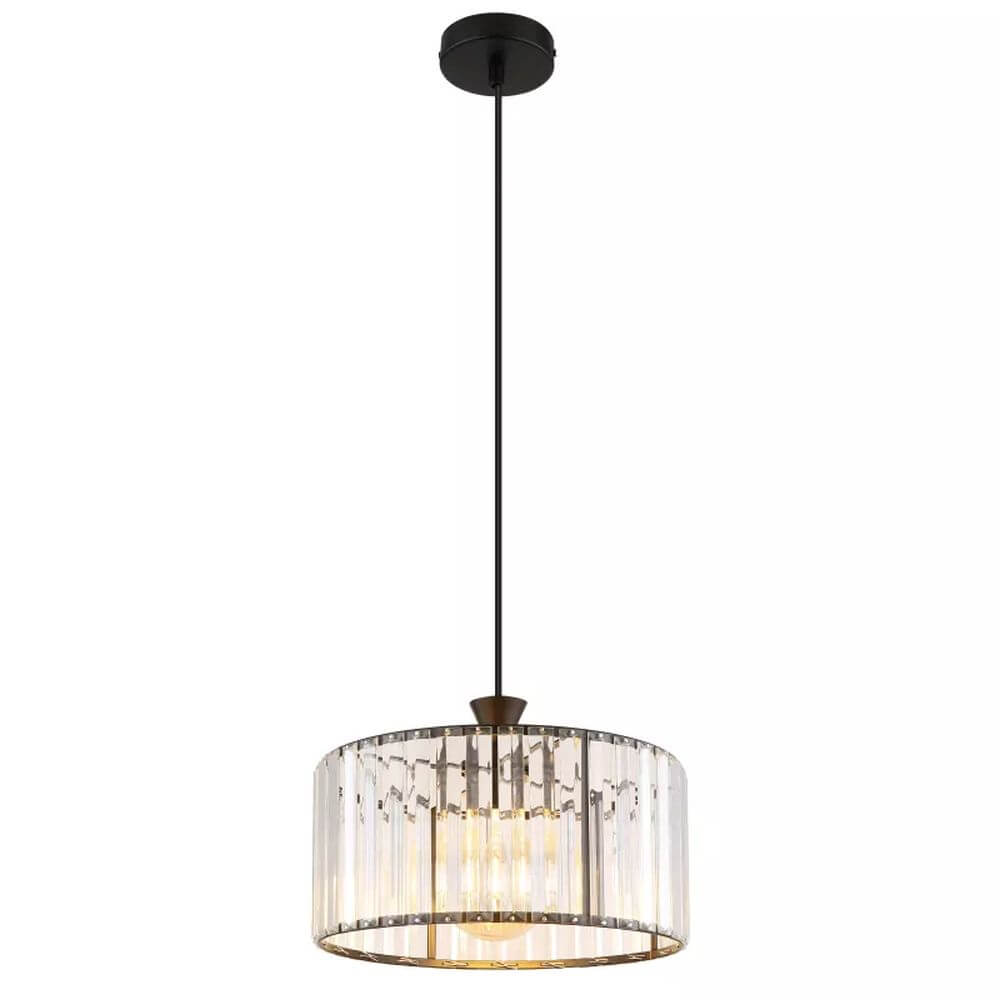 Globo Lighting Jordana závěsné svítidlo 1x60 W černá-průhledná 15742H