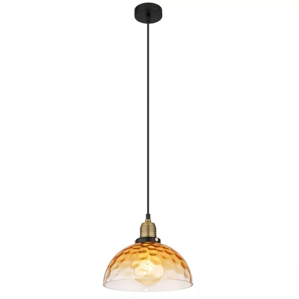 Globo Lighting Salvy závěsné svítidlo 1x60 W černá-jantarová 15786H1