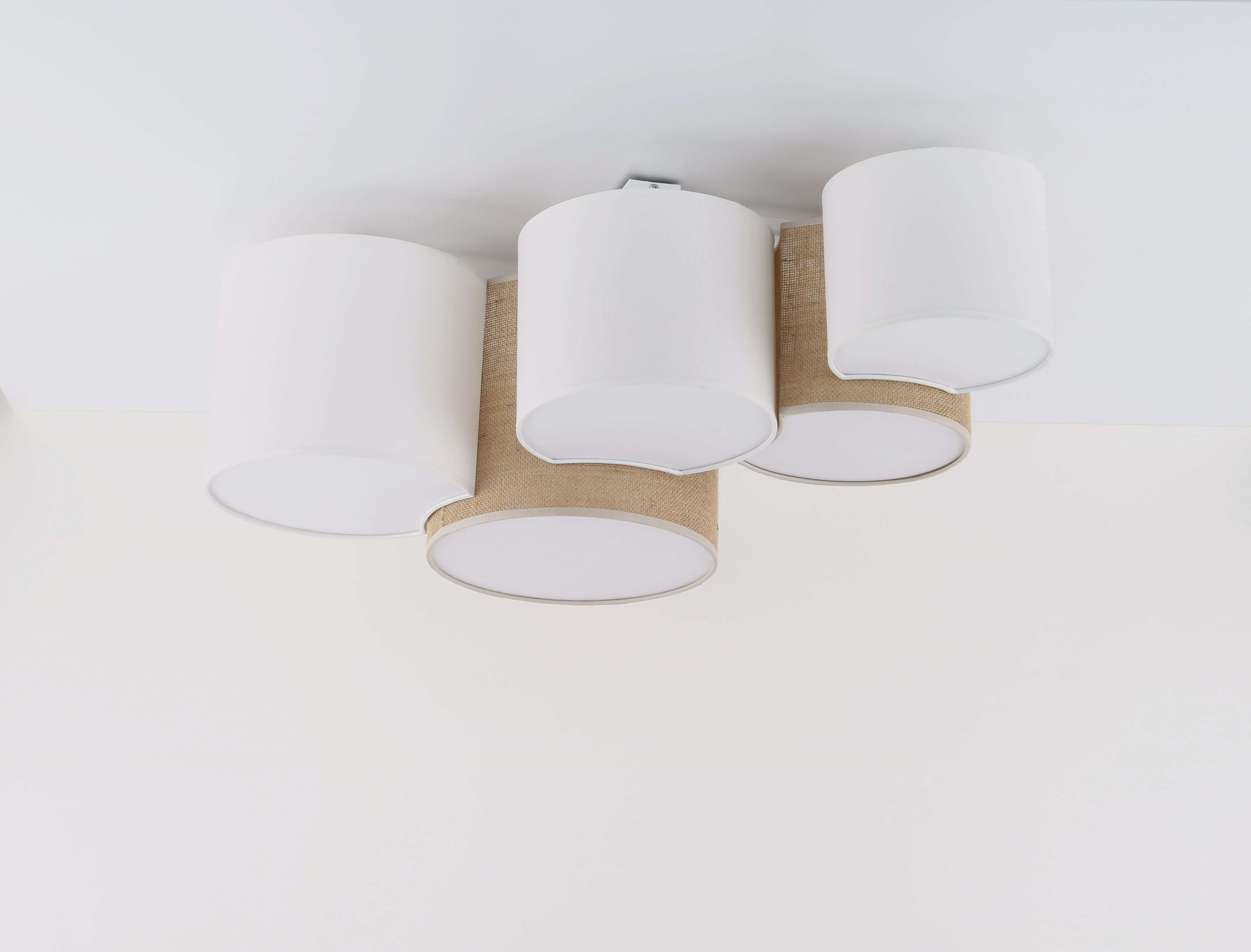 TK Lighting Boho stropní světlo 5x15 W bílá-hnědá 5909