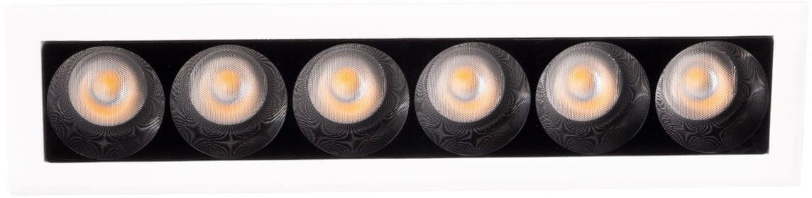 MaxLight X-Line stropní světlo 6x8 W bílá-černá H0136