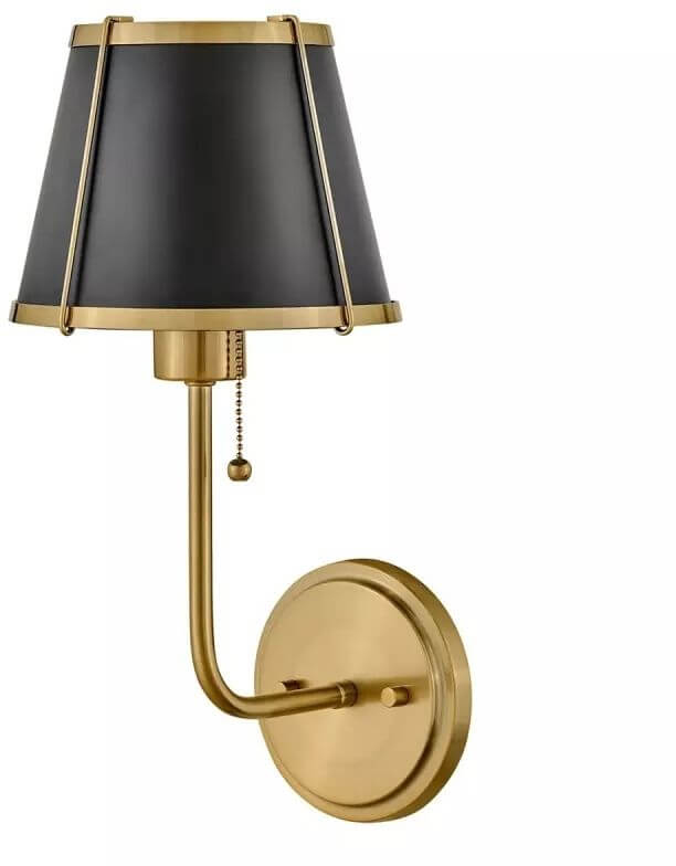 Elstead Lighting Clarke nástěnné svítidlo 1x40 W černá-mosaz HK-CLARKE1-BR-BK