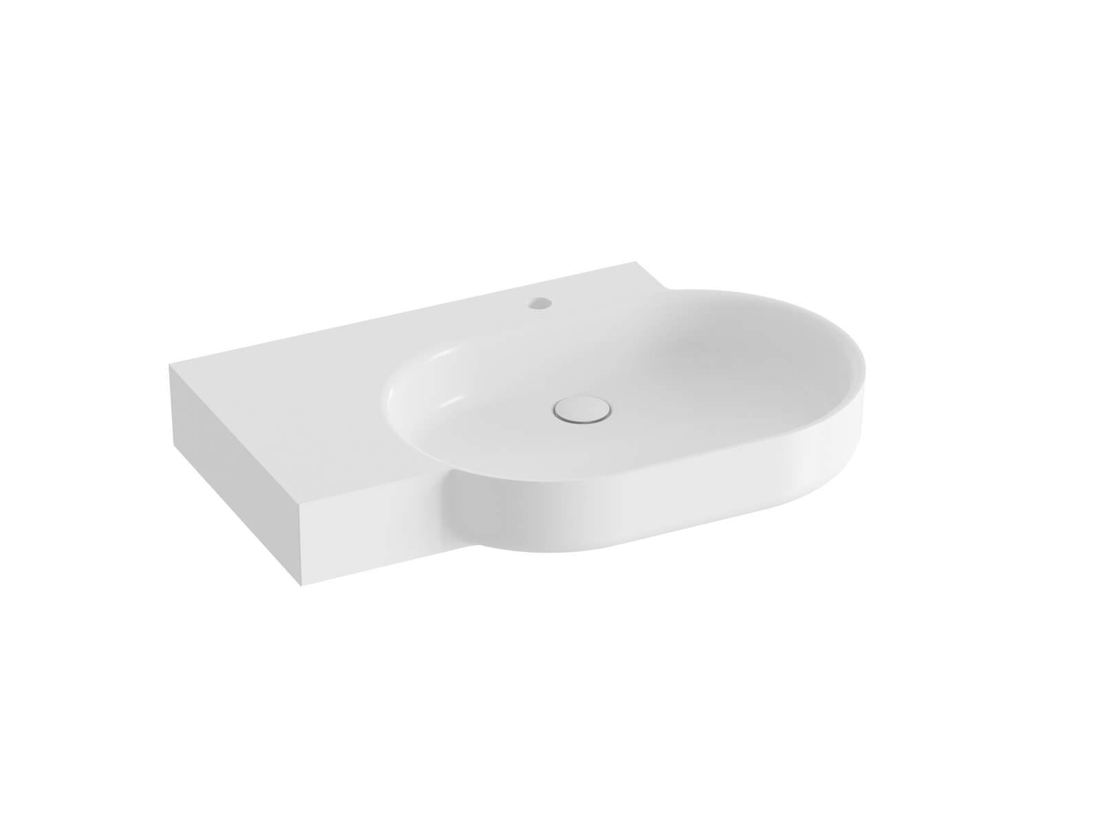 Ravak ARC umyvadlo 83x52 cm obdélníkový s pultem bílá lesk XJXL1283001