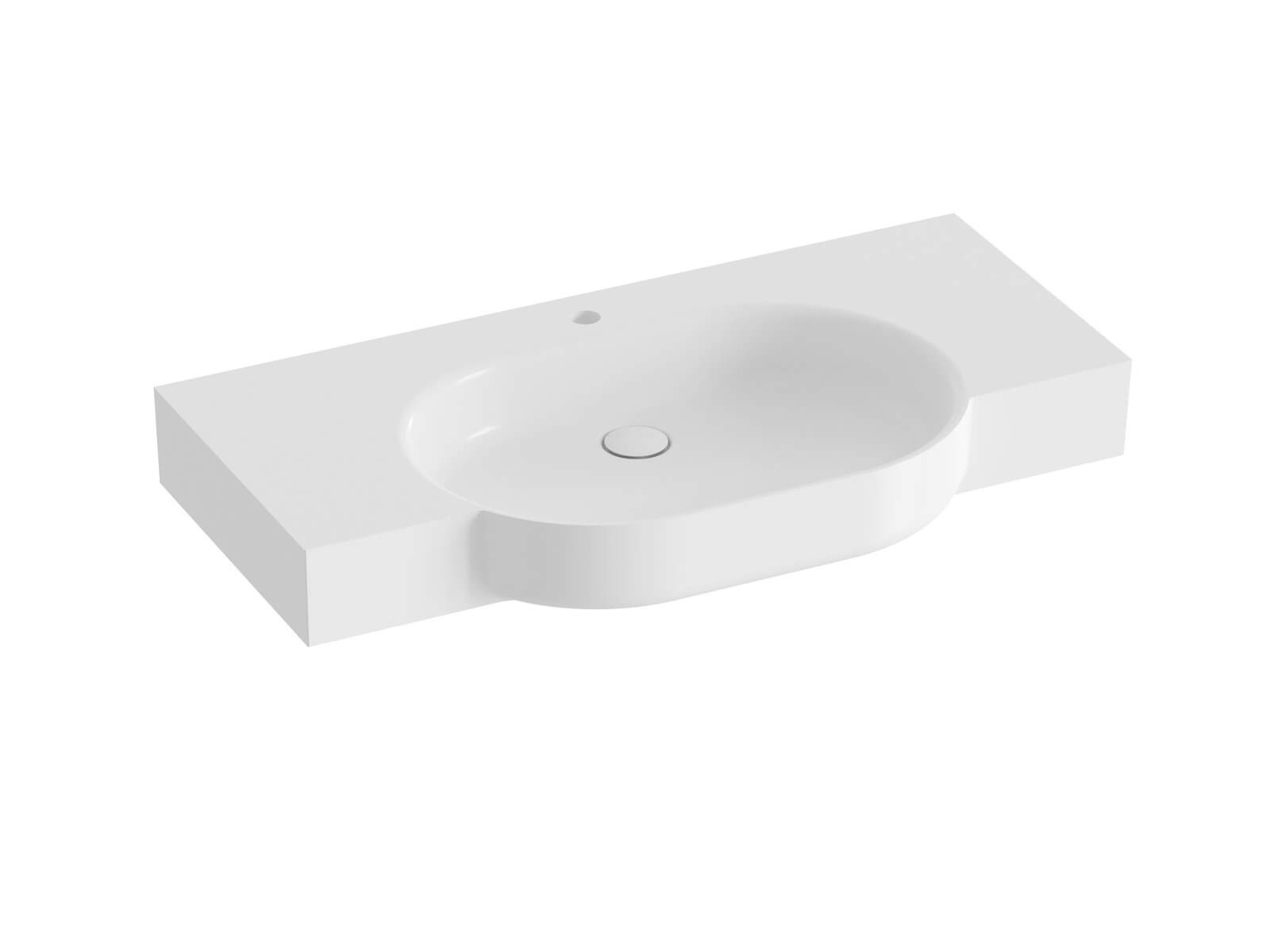 Ravak ARC umyvadlo 100x52 cm obdélníkový s pultem bílá lesk XJX01210000