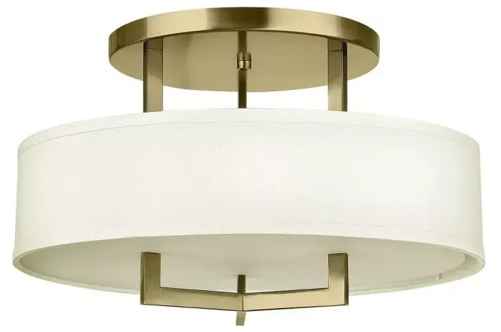 Elstead Lighting Hampton stropní světlo 3x60 W bílá-mosaz HK-HAMPTON-SF-BB
