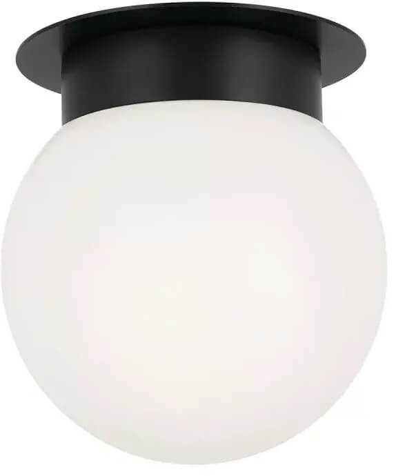 Elstead Lighting Albers stropní světlo 1x40 W černá-opálová KL-ALBERS-F-G-BK