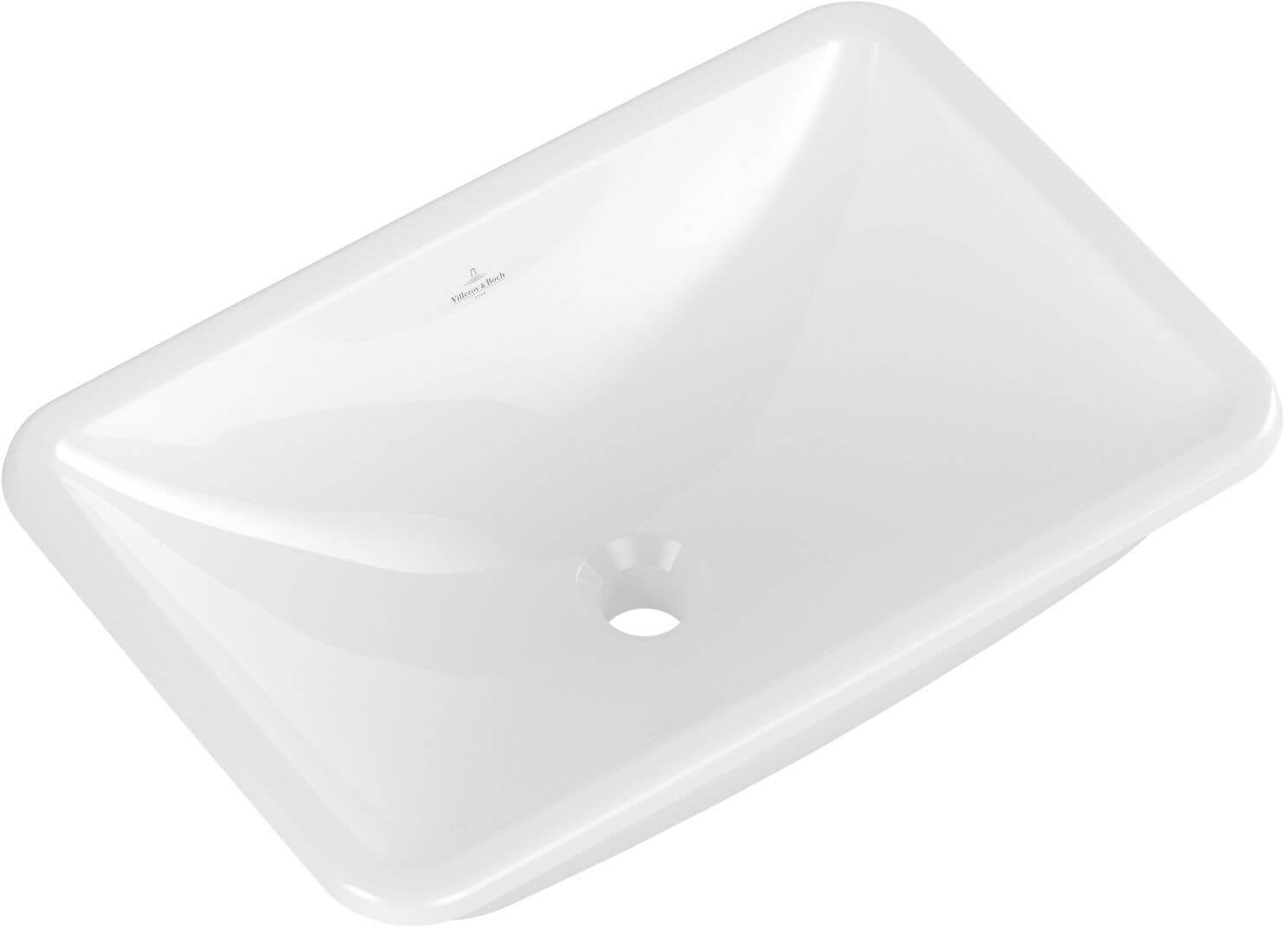 Villeroy & Boch Loop & Friends umyvadlo 60.5x41 cm obdélníkový zápustný bílá lesk 4A650101