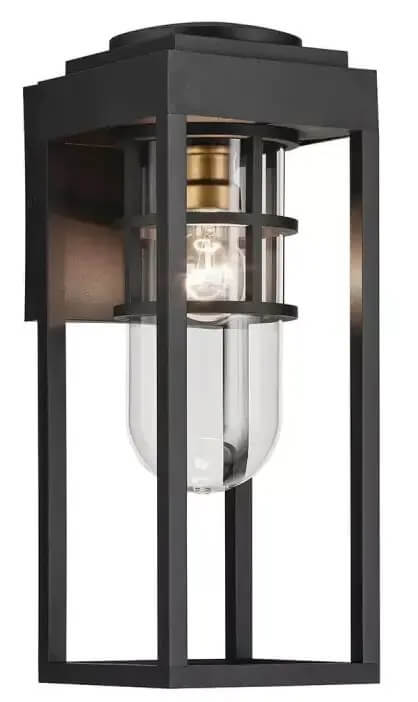 Elstead Lighting Hone venkovní nástěnné svítidlo 1x60 W černá-průhledná KL-HONE-S-BKT