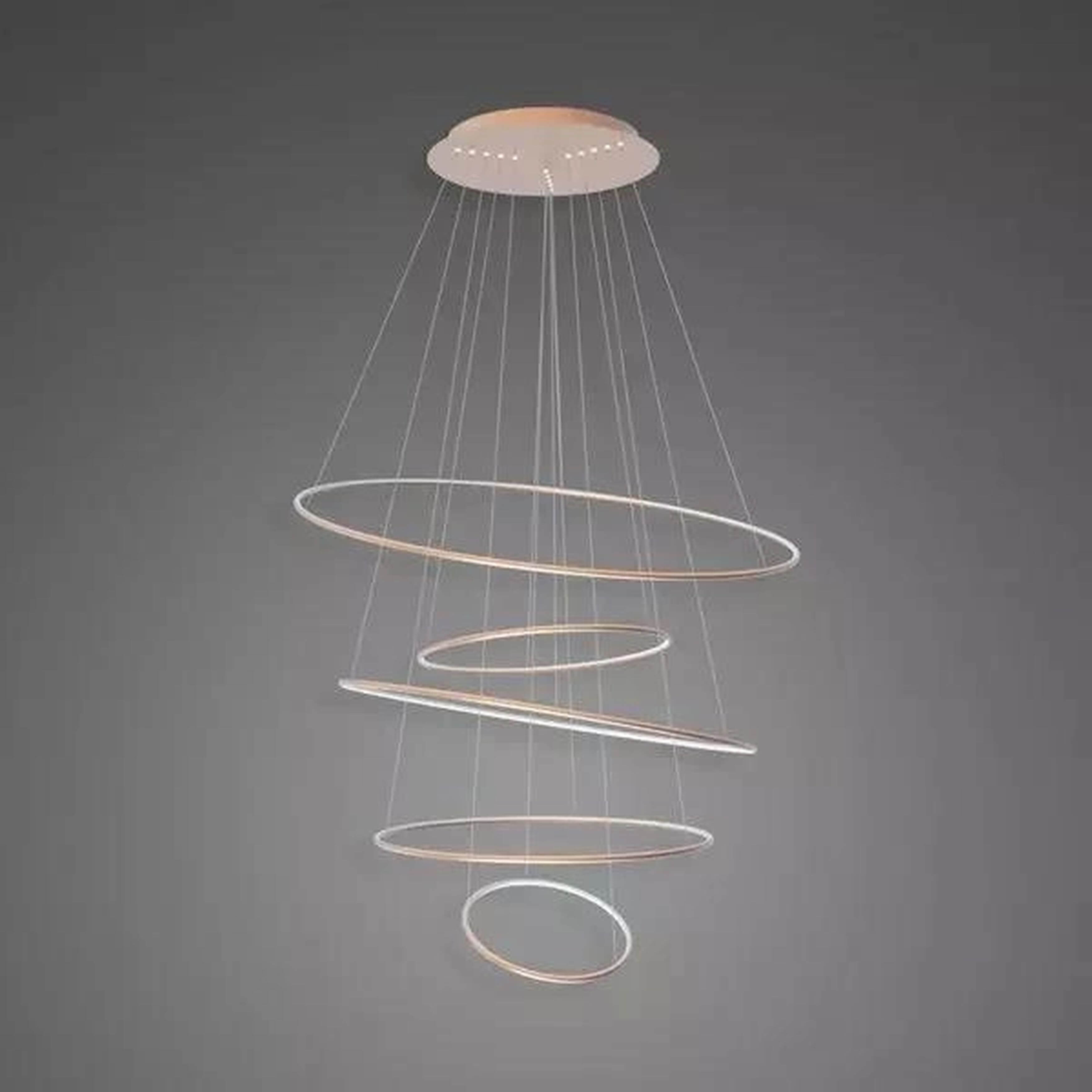 Altavola Design Ledowe Okręgi závěsné svítidlo 5x151 W měděná LA085/P_120_in_4k_copper