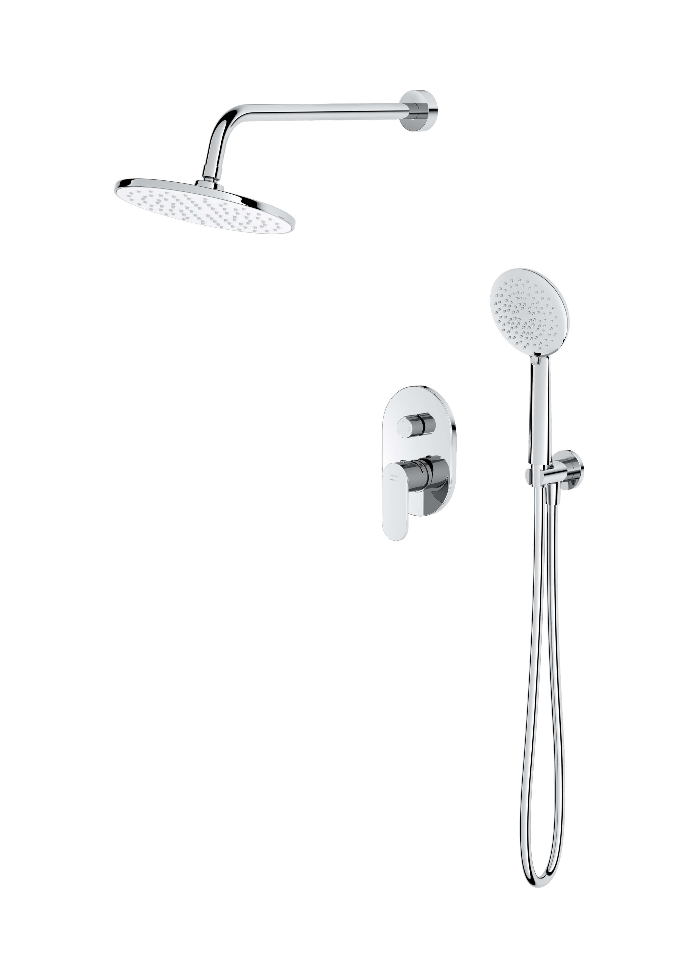 Cersanit Luna sprchová sada pod omítku s dešťovou sprchou chrom S1057-016