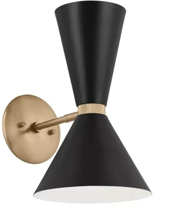 Elstead Lighting Phix nástěnné svítidlo 2x40 W černá-hnědá KL-PHIX-1W-CBB