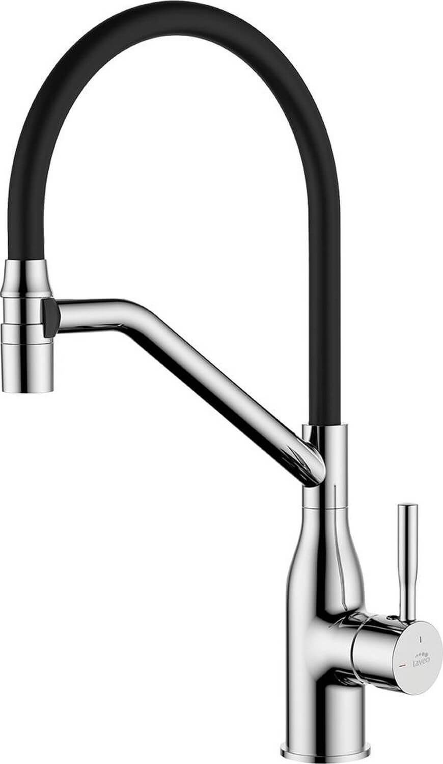 Laveo Colina kuchyňská baterie stojící chrom-černá BCO_778D