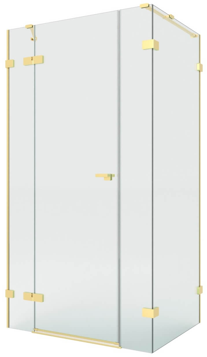 New Trendy Eventa Gold Brushed sprchový kout 110x90 cm obdélníkový zlatá kartáčovaný/průhledné sklo EXK-8332