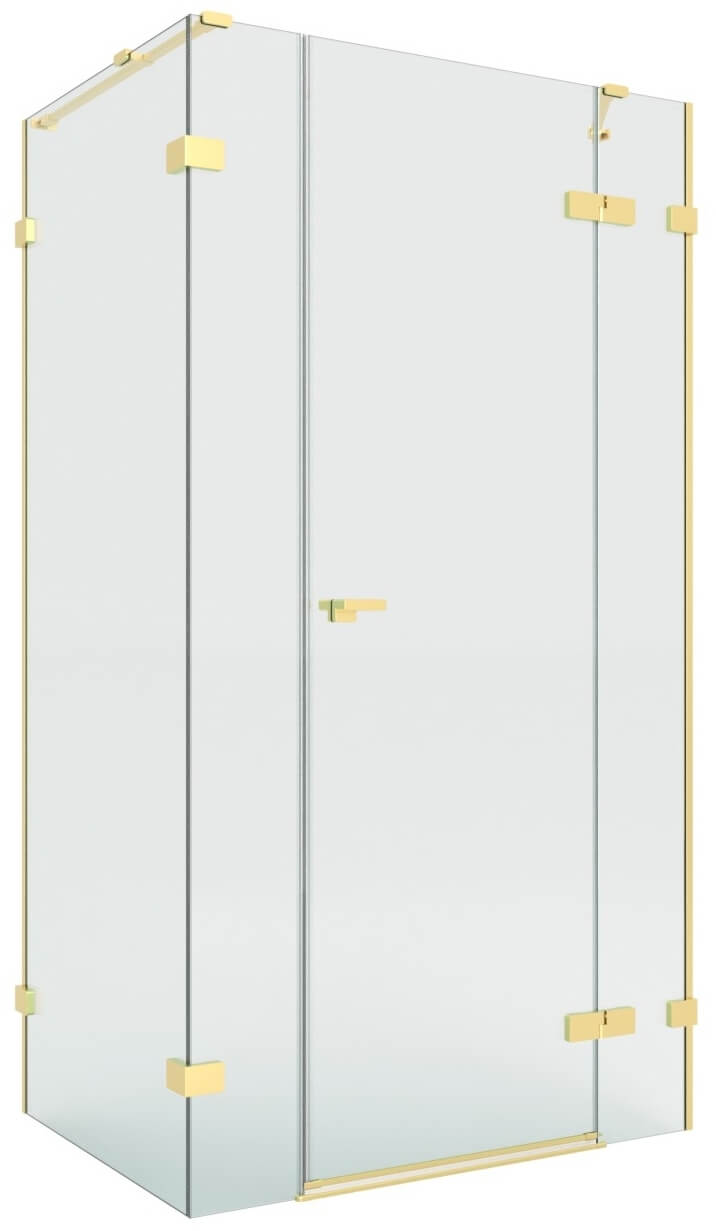 New Trendy Eventa Gold Brushed sprchový kout 110x90 cm obdélníkový zlatá kartáčovaný/průhledné sklo EXK-8333