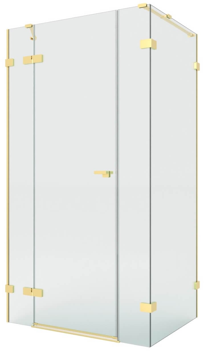 New Trendy Eventa Gold Brushed sprchový kout 150x100 cm obdélníkový zlatá kartáčovaný/průhledné sklo EXK-8342