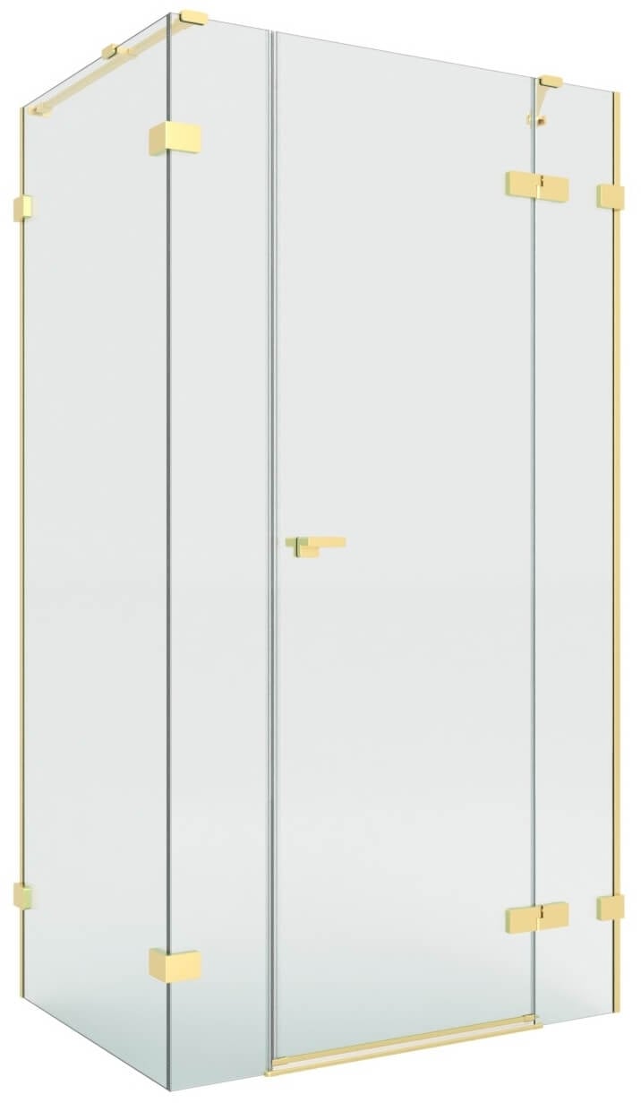 New Trendy Eventa Gold Brushed sprchový kout 150x100 cm obdélníkový zlatá kartáčovaný/průhledné sklo EXK-8343