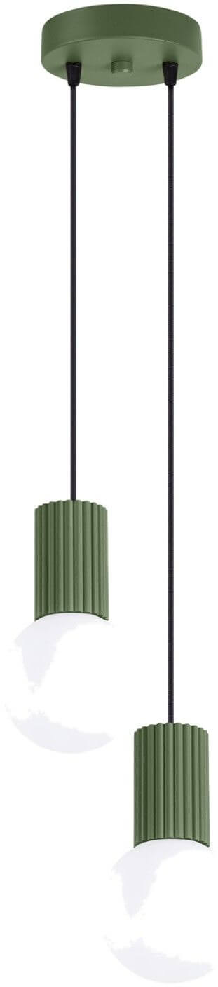 Sollux Lighting Halo závěsné svítidlo 2x8 W zelená SL.1974