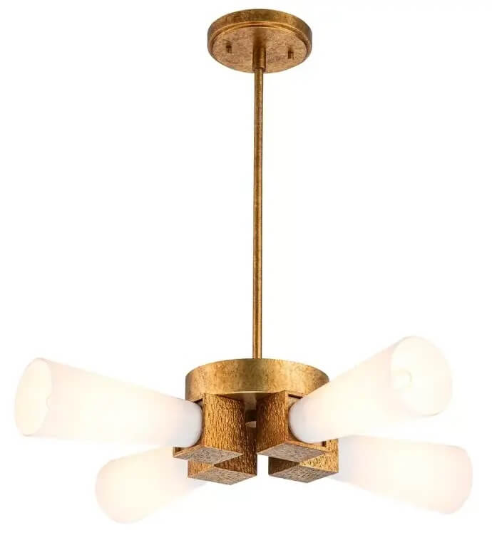 Elstead Lighting Kristy závěsné svítidlo 4x40 W zlatá-opálová KRISTY-4P-DG-OPAL