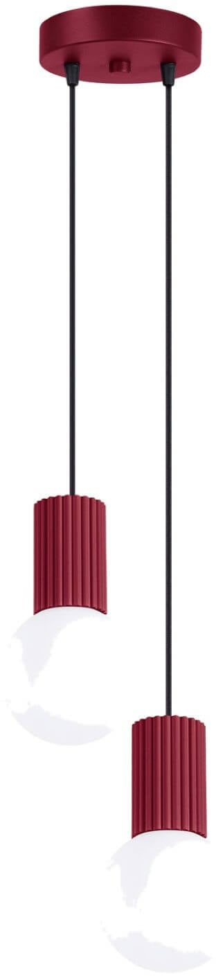 Sollux Lighting Halo závěsné svítidlo 2x8 W vínová SL.1979