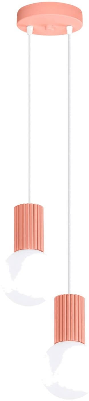 Sollux Lighting Halo závěsné svítidlo 2x8 W lososová SL.1980