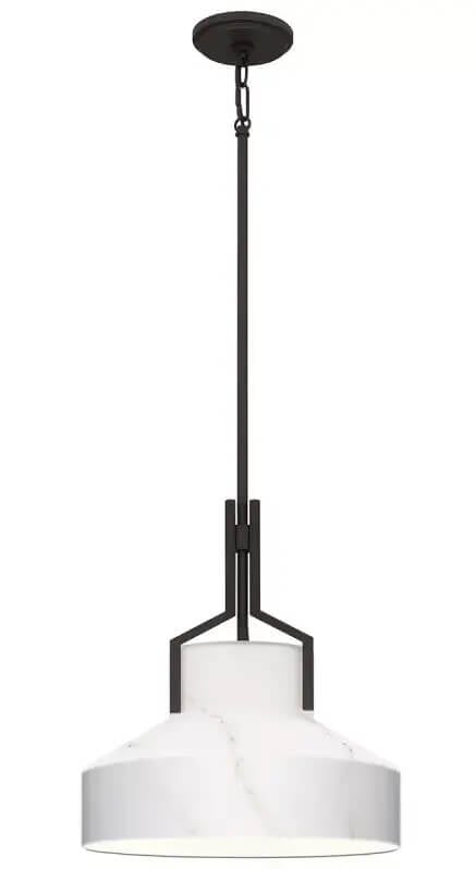 Elstead Lighting Brecken závěsné svítidlo 2x60 W hnědá-opálová QZ-BRECKEN-2P-OZ-ABG