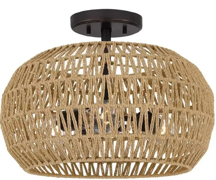 Elstead Lighting Casablanca stropní světlo 3x60 W hnědá-béžová QZ-CASABLANCA-3SF-PBZ