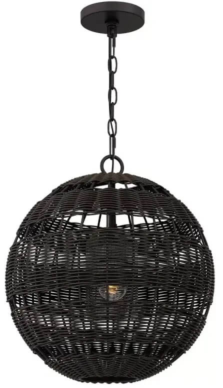 Elstead Lighting Lindendale závěsné svítidlo 1x60 W hnědá QZ-LINDENDALE-P-WT