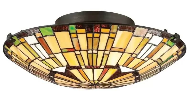 Elstead Lighting Reed stropní světlo 2x60 W vícebarevná QZ-REED-F-VB