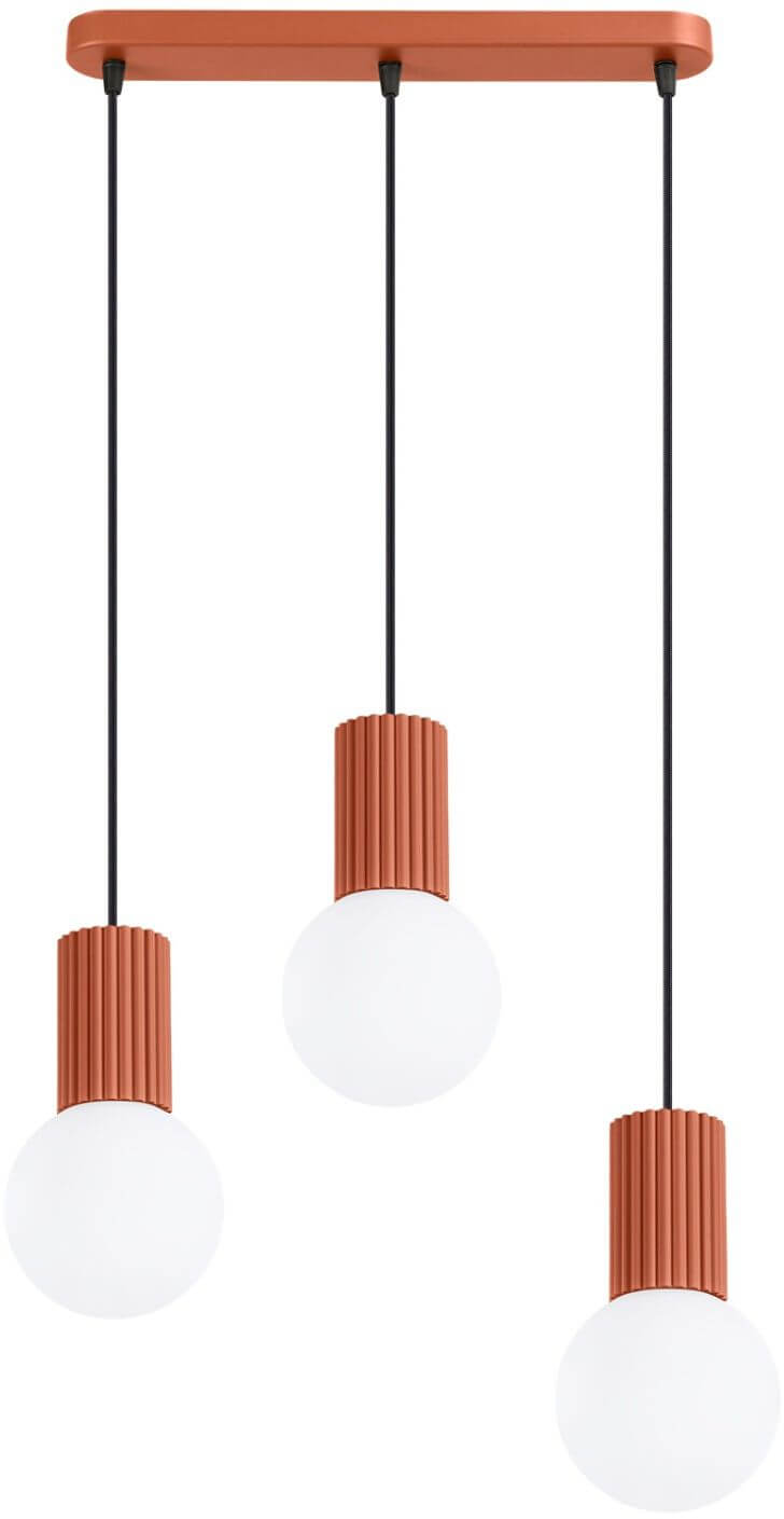 Sollux Lighting Halo závěsné svítidlo 3x8 W červená SL.1995