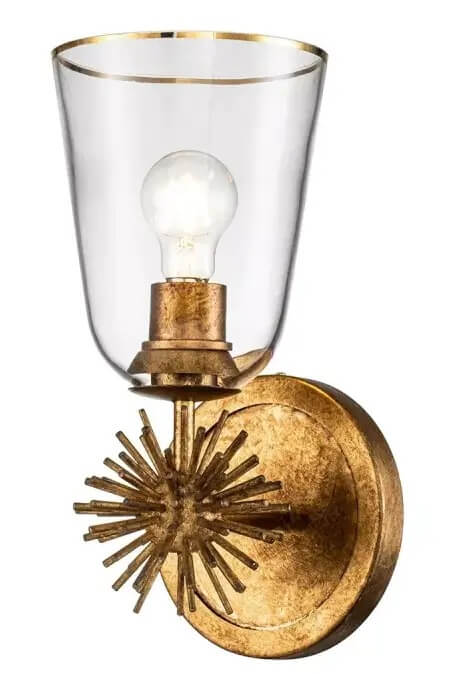 Elstead Lighting Staring nástěnné svítidlo 1x40 W průhledná-zlatá STARING-1WB-DG-CLEAR