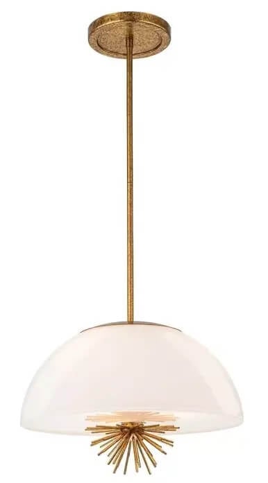 Elstead Lighting Staring závěsné svítidlo 3x40 W průhledná-zlatá STARING-3P-DG-OPAL