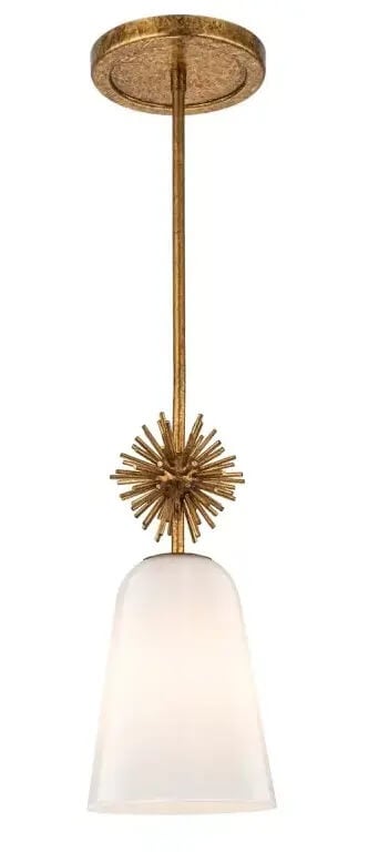Elstead Lighting Staring závěsné svítidlo 1x40 W zlatá-opálová STARING-MP-DG-OPAL