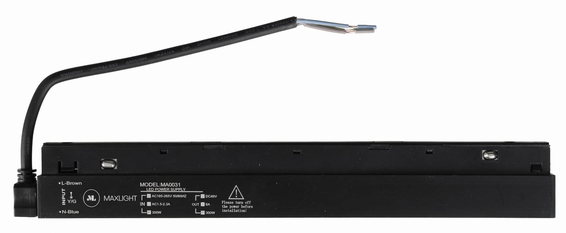 MaxLight Magnetic napájecí zdroj lišty x W černá MA0031