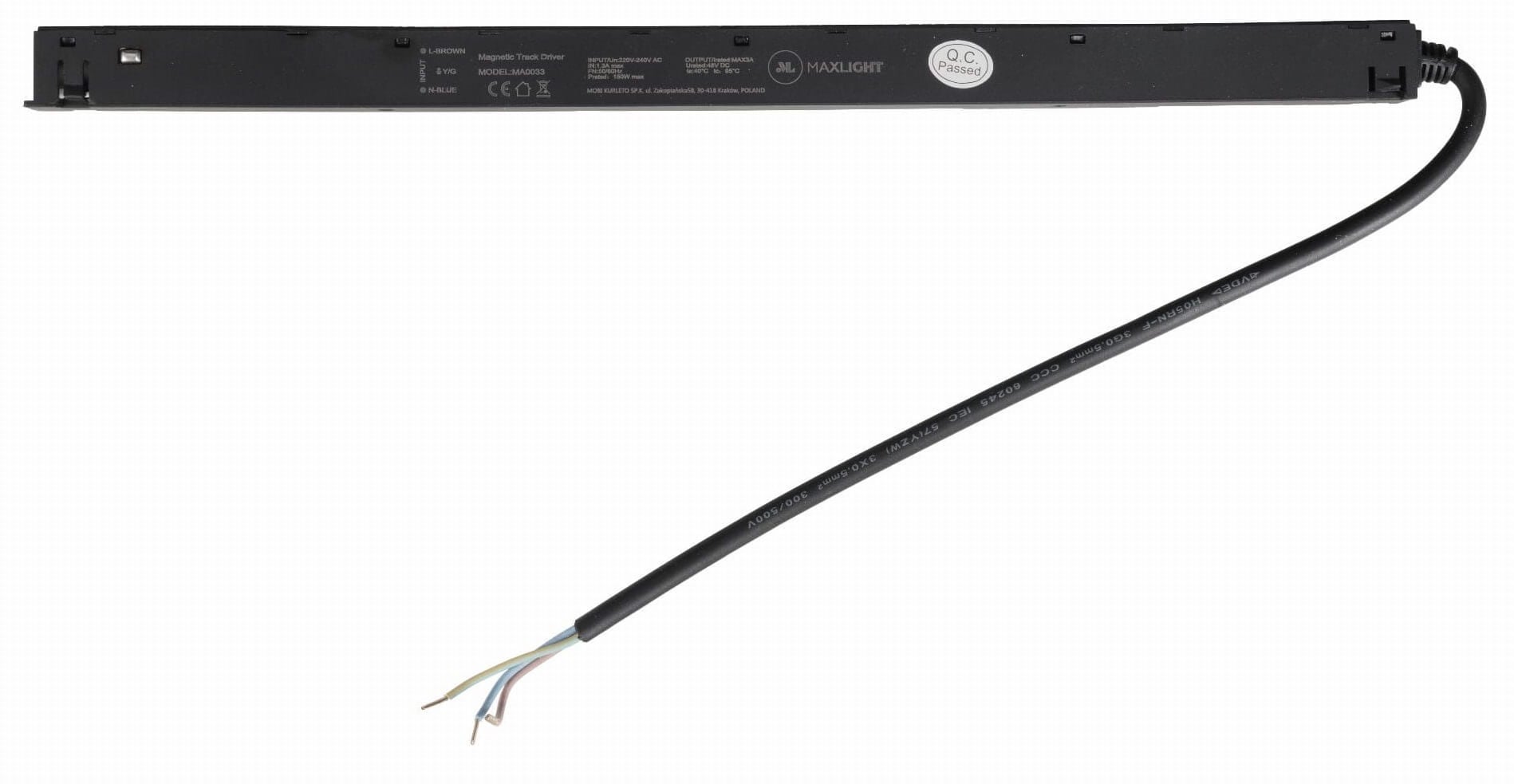MaxLight Magnetic napájecí zdroj lišty x W černá MA0033