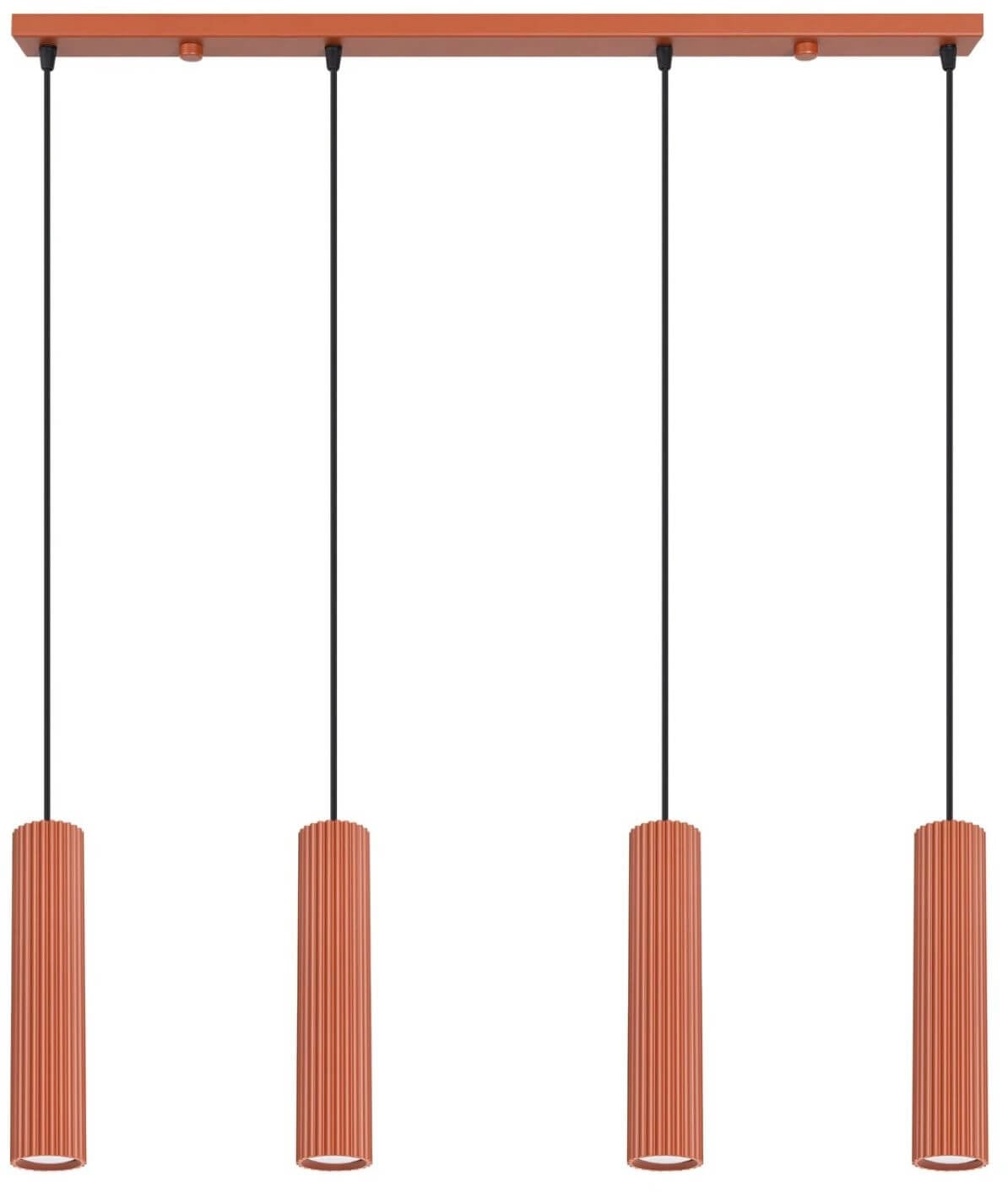 Sollux Lighting Karbon závěsné svítidlo 4x10 W červená SL.2006