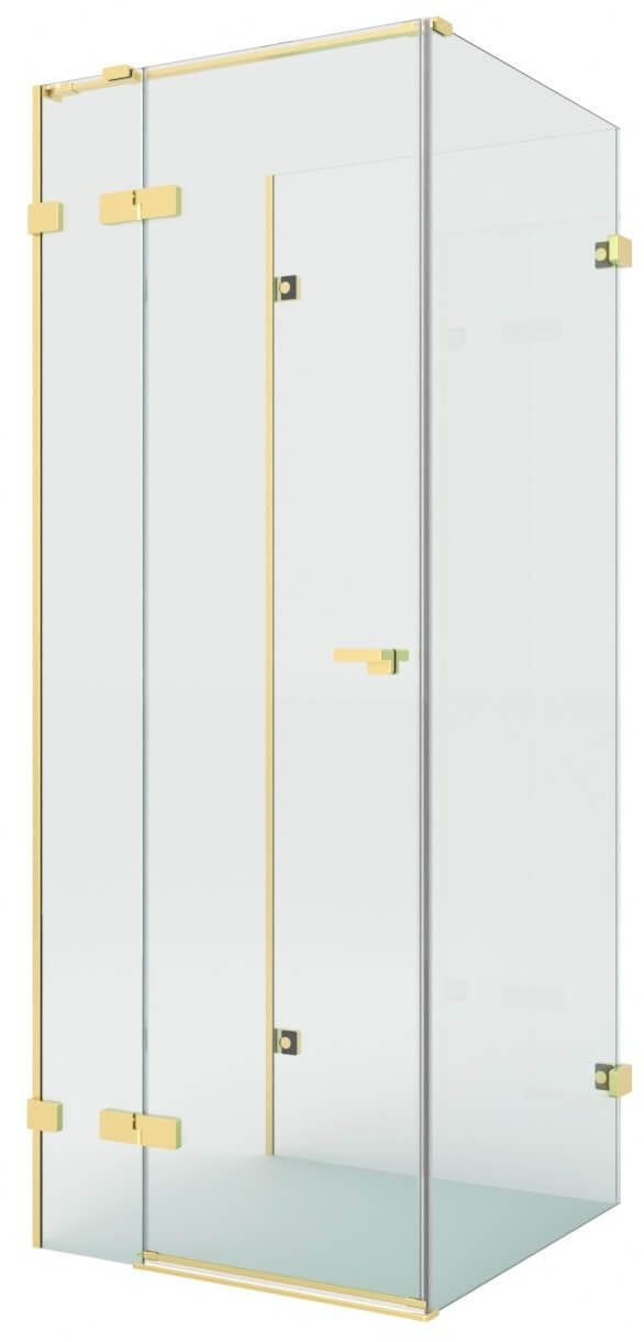 New Trendy Eventa Copper Brushed sprchový kout 100x80 cm obdélníkový zlatá kartáčovaný/průhledné sklo EXK-8380