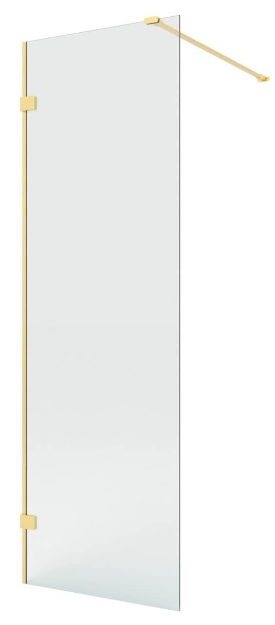 New Trendy Eventa Gold Brushed sprchová zástěna walk-in 90 cm zlatá kartáčovaný/průhledné sklo EXK-8392