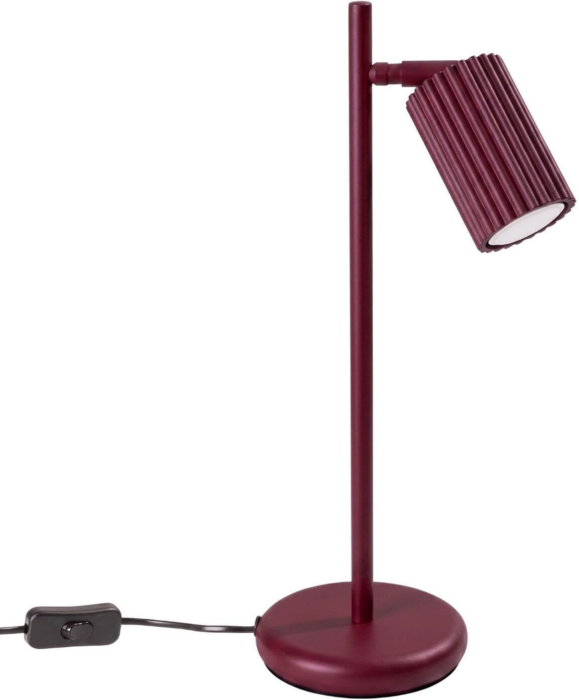 Sollux Lighting Karbon stolní lampička 1x10 W vínová SL.2305