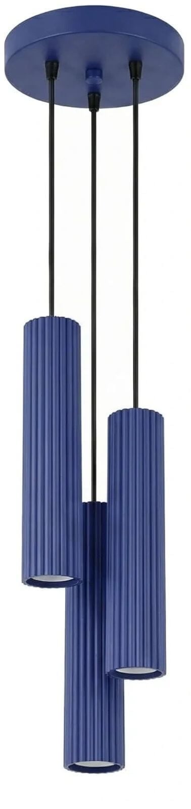 Sollux Lighting Karbon závěsné svítidlo 3x10 W modrá SL.2314