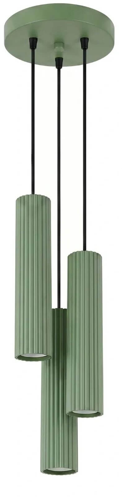 Sollux Lighting Karbon závěsné svítidlo 3x10 W zelená SL.2339