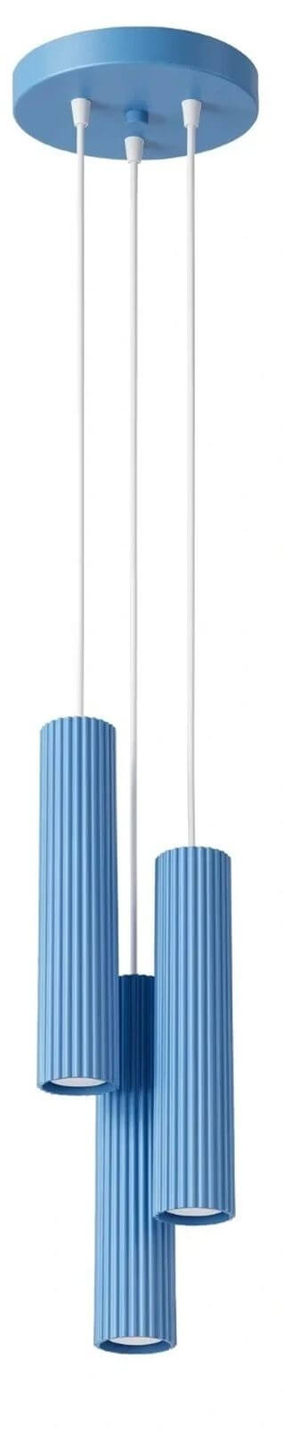 Sollux Lighting Karbon závěsné svítidlo 3x10 W modrá SL.2343