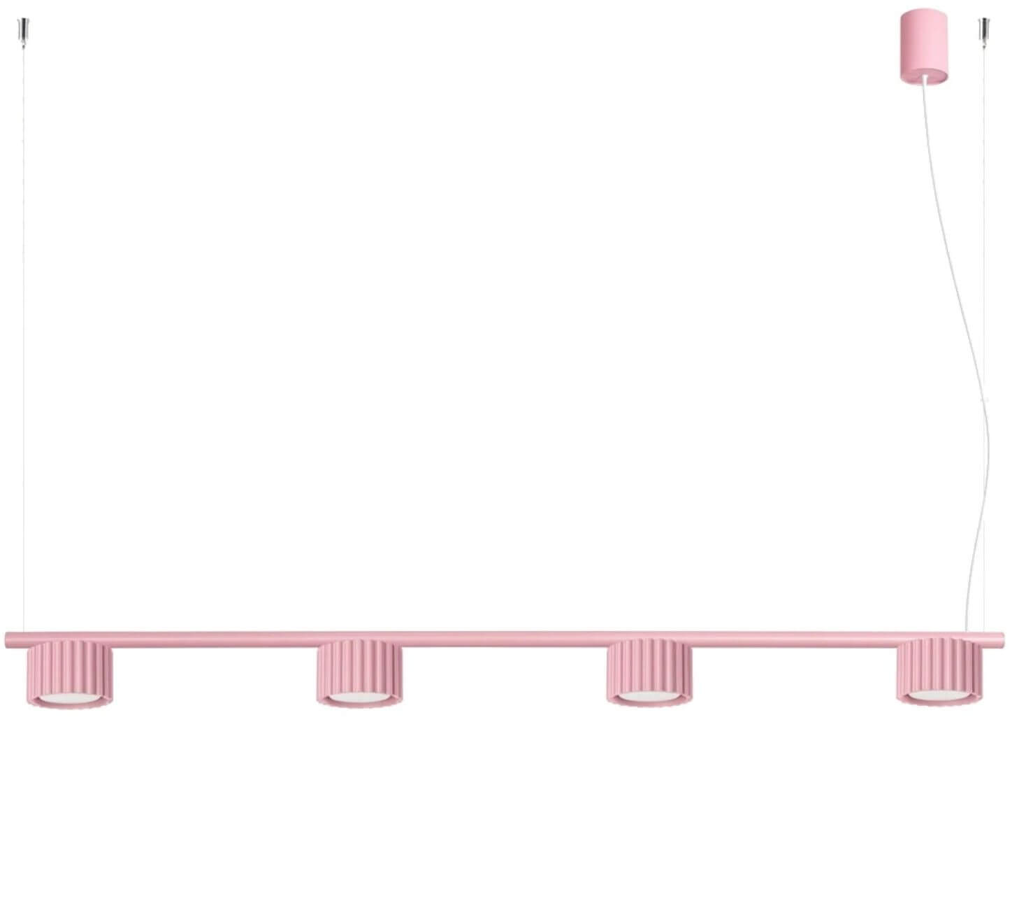 Sollux Lighting Aura závěsné svítidlo 4x10 W růžová SL.2705